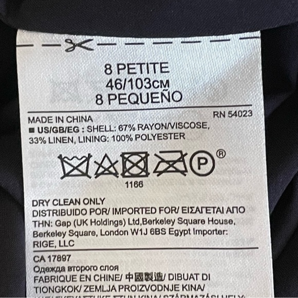 Banana Republic Navy Lavender Wrap Look Silky Skirt Women’s Size 8P - Picture 4 of 5